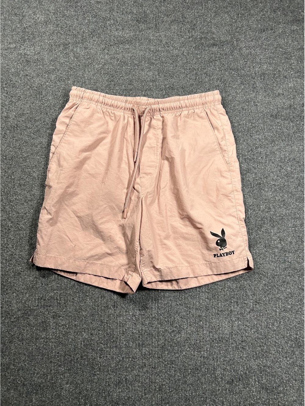 Playboy by PacSun Light Pink Swim Shorts with Drawstring Waist